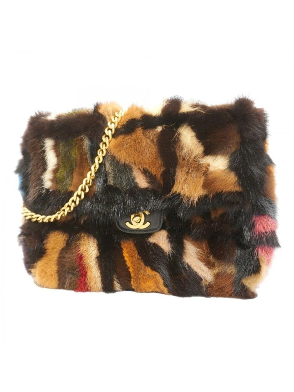Chanel Shoulder Bag Multicolor Gold
